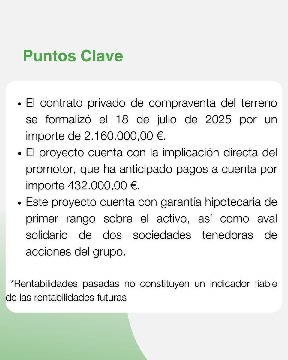 ⚡ El próximo viernes 19 de septiembre abriremos oportunidad de Carena Activos S.L ⚡
 🔜 Mantente atento, la promoción consiste en la adquisición de suelo urbano en el barrio Los Molinos, Getafe (Madrid). 
Fecha:19/09/2025
 ⏰ 11:30 hrs
 ℹ️  buff.ly/41OCfXl