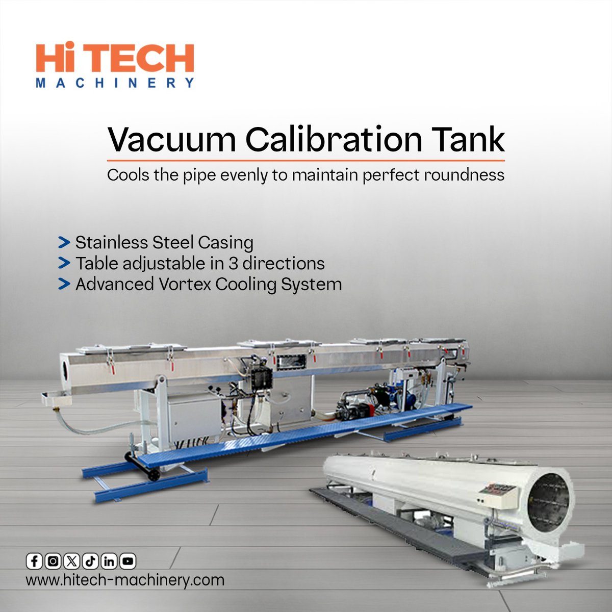 hitech_machine1's tweet image. 𝐇𝐨𝐰 𝐚𝐫𝐞 𝐏𝐕𝐂 𝐩𝐢𝐩𝐞𝐬 𝐦𝐚𝐝𝐞?

Melt → Shape → Cool → Pull → Cut.
𝐇𝐢𝐓𝐞𝐜𝐡 𝐌𝐚𝐜𝐡𝐢𝐧𝐞𝐫𝐲 delivers complete extrusion lines with full technical and after-sales support.

#HiTechMachinery #PipeExtrusion #PlasticsIndustry