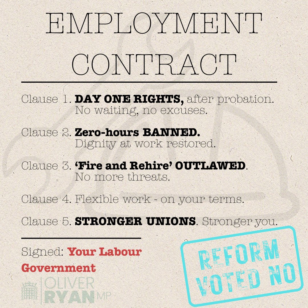 Workers' rights, it's what we do. Labour has delivered the biggest boost to your rights in a generation. Proud to vote for this.