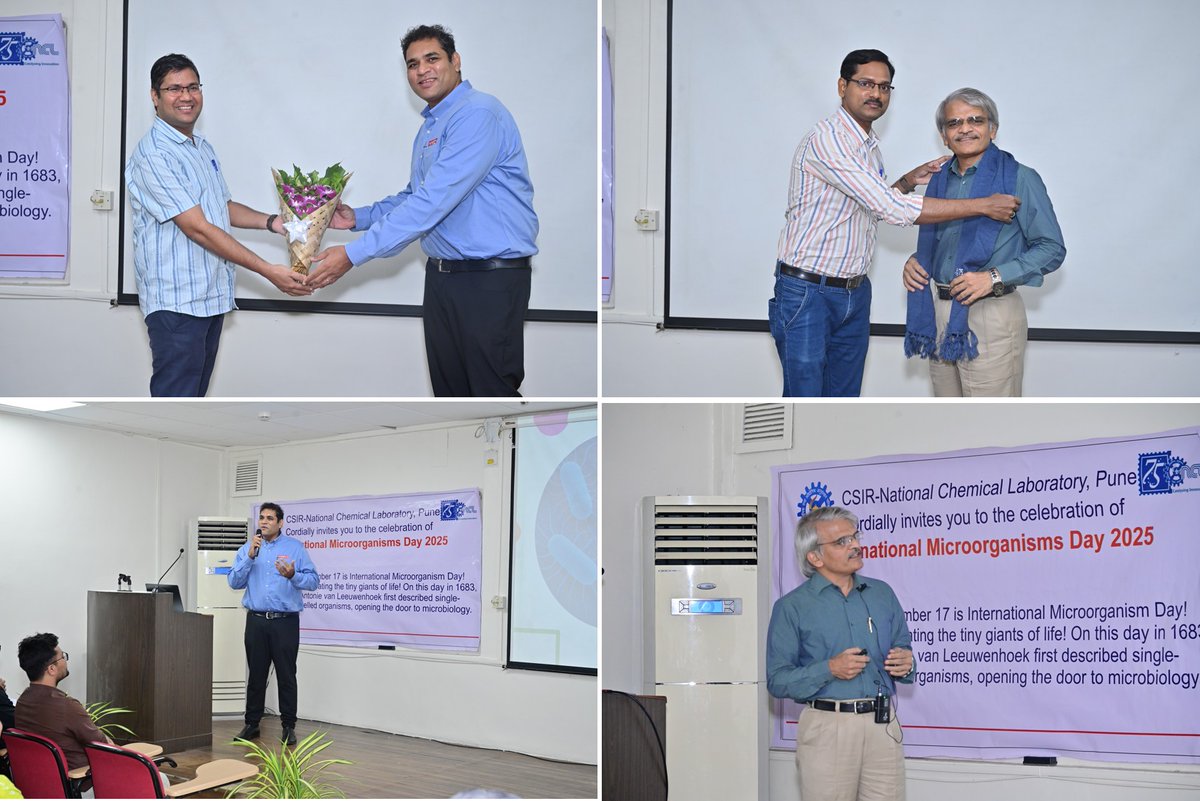 csir_ncl's tweet image. CSIR-NCL celebrated the International Microorganisms Day 2025 on 16 September 2025.
The event featured talks by eminent personalities on sustainability &amp;amp; new technologies in microbiology.
@CSIR_IND @AshishLele3467 
#CSIRNCL #IMD2025