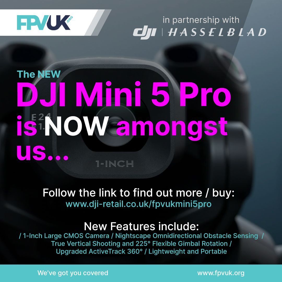 The DJI Mini Pro 5 is here!! 

Click the link to find out more / buy: dji-retail.co.uk/fpvukmini5pro 

Features include: 1-Inch Sensor / Nightscape Omnidirectional Sensing &amp; more

#dji #djihasselblad #newdrone #launch #mini5pro #djimini5pro #1inchsensor #pro #mini5pro #innovation