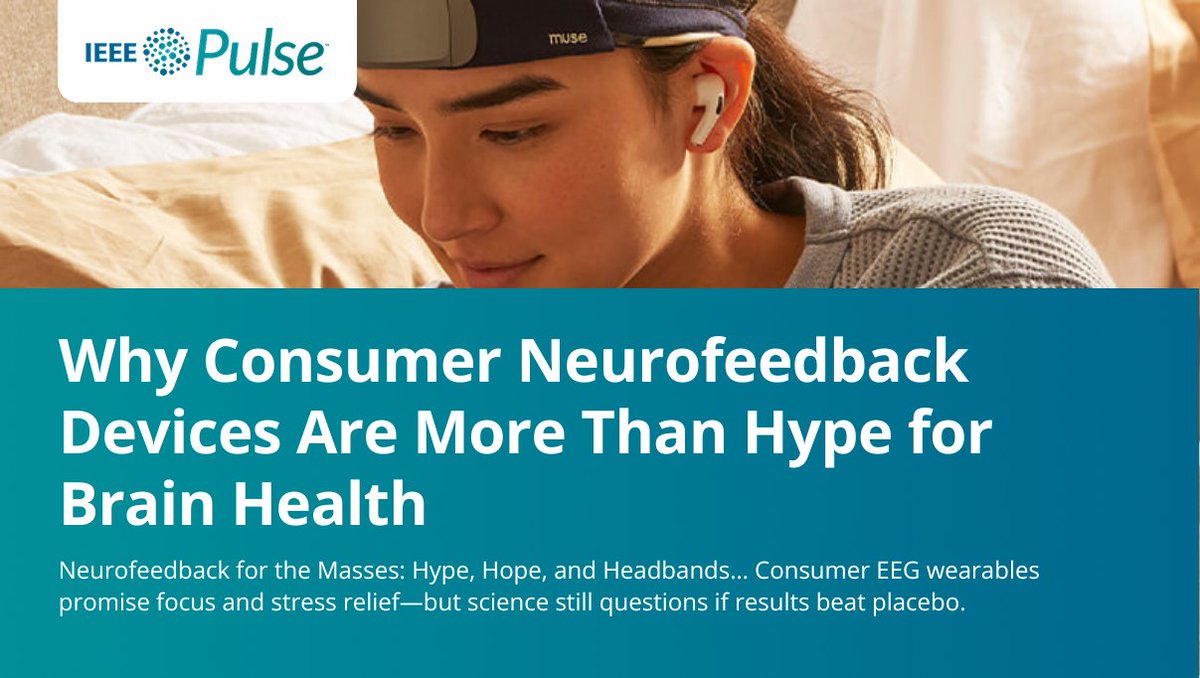 IEEEembs's tweet image. 🧠🎧 Neurable’s MW75 Neuro headphones promise to boost focus &amp;amp; prevent burnout with EEG + AI.

But are consumer neurofeedback devices really effective, or just hype?

Explore the debate in IEEE Pulse: embs.org/pulse/articles…

#Neurotech #BCI #EEG