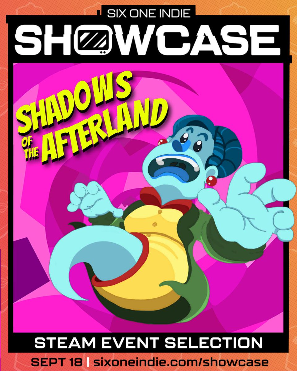 We are very proud to announce that Shadows of the Afterland⚫✨ is part of the 𝗦𝗶𝘅 𝗢𝗻𝗲 𝗜𝗻𝗱𝗶𝗲 𝗦𝘁𝗲𝗮𝗺 𝗦𝗵𝗼𝘄𝗰𝗮𝘀𝗲!!!

📆The event runs from tomorrow, Thursday 18 Sep at 7pm (Spanish time) until next Monday 22 Sep at 7pm (Spanish time).

🔗sixoneindie.com/showcase