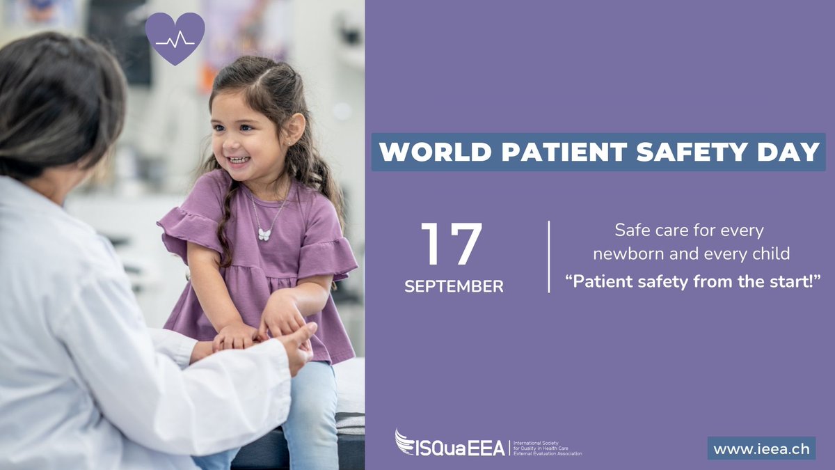Happy World Patient Safety Day! ✨🌍

This year’s theme is “Safe care for every newborn and every child”. Many of our partners are hosting events to highlight this  issue—join in, learn more, and add your voice.

📖bit.ly/3VfSMKq