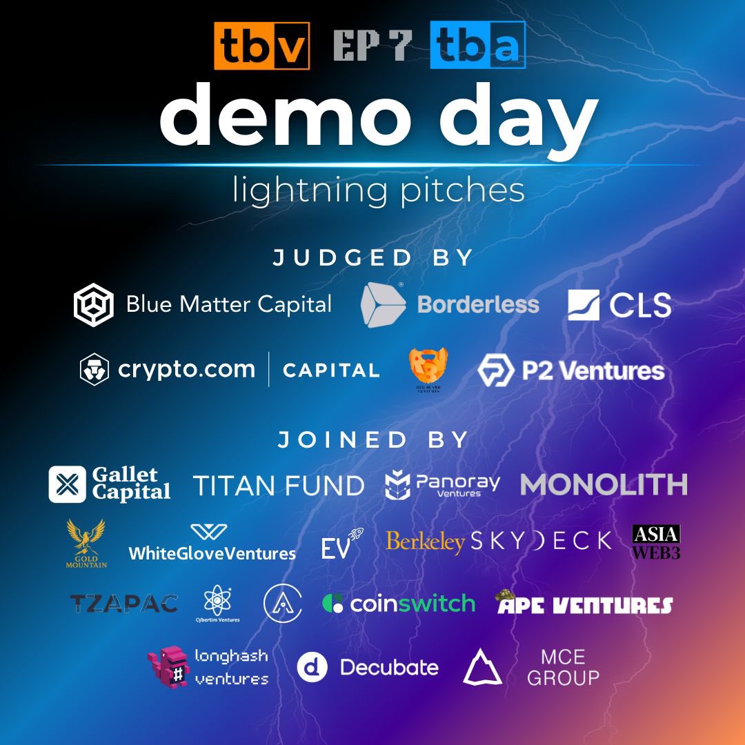 TobiasTBV's tweet image. Founders & VCs, this is your moment! 🚀
Pitch your breakthrough project to top Web3 minds or join as a VC to spot the next big wave of startups before anyone else.
Demo Day 7 is set today, Sept 17 at 10PM SGT
Sign up now and set your reminders
👉 lu.ma/tbvdemoday7
Our…