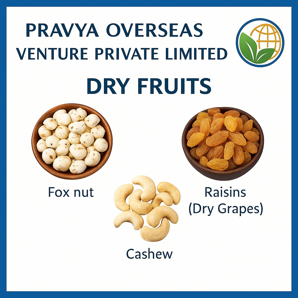 Pravyaoverseas's tweet image. 🥜✨ Premium Indian Dry Fruits — Export Ready! ✨🥜
Fox Nuts 🌰 • Cashews 🥜 • Raisins 🍇
APEDA &amp;amp; Spices Board certified.
Bulk &amp;amp; B2B supply.
DM / WhatsApp: wa.me/918884999483
#dryfruits #foxnuts #cashew #raisins #b2bexports #madeinindia