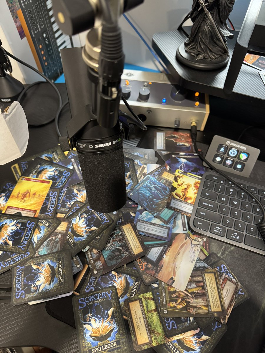 Recording some card foley 🤫<a href="/SorceryTCG/">Sorcery: Contested Realm</a>