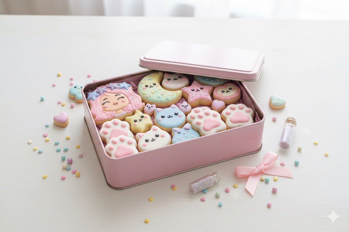 AIでママのクッキー缶作ってみた！
リアルに欲しいww食べたーい！