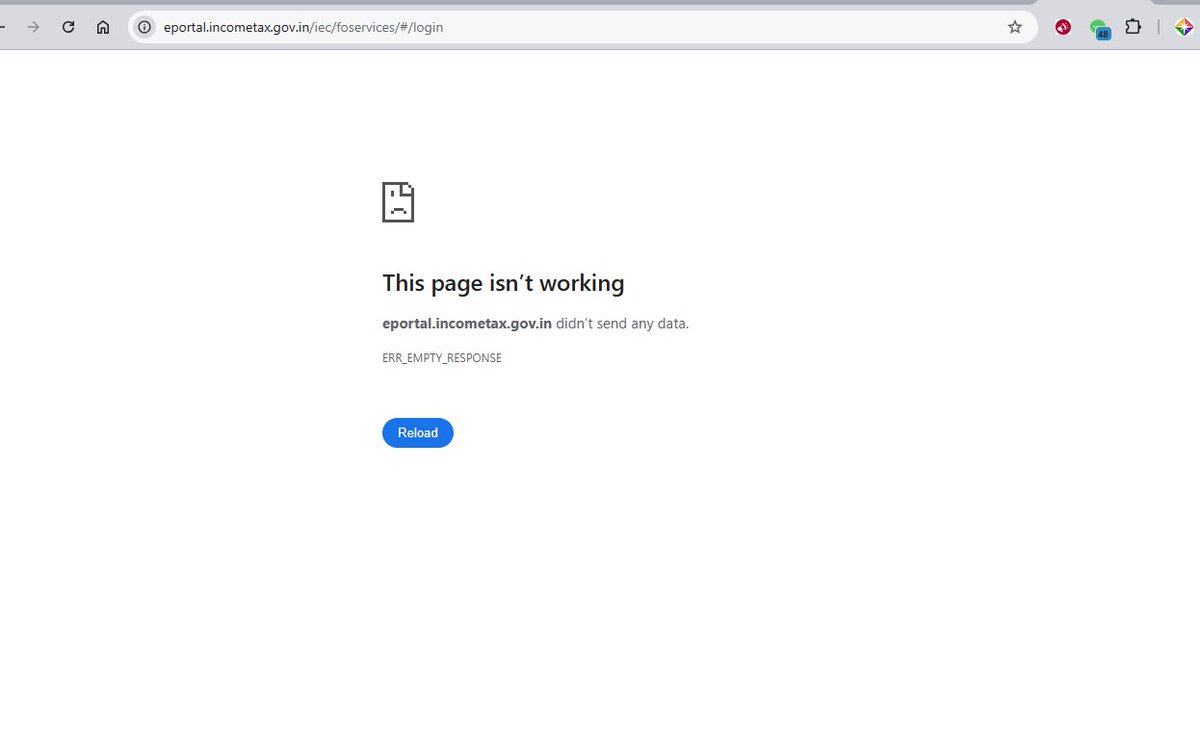 CANITINSINGH1's tweet photo. Why Site is not working today...
Why we have to suffer due to your incapability??
Why @FinMinIndia does not  impose penalty for @Infosys for their incapabality and only Tax Payers are the sufferer every Time??
#Extend_Due_Date_Immediately 
@PMOIndia @narendramodi @nsitharamanoffc https://t.co/e3aTUFcEhs