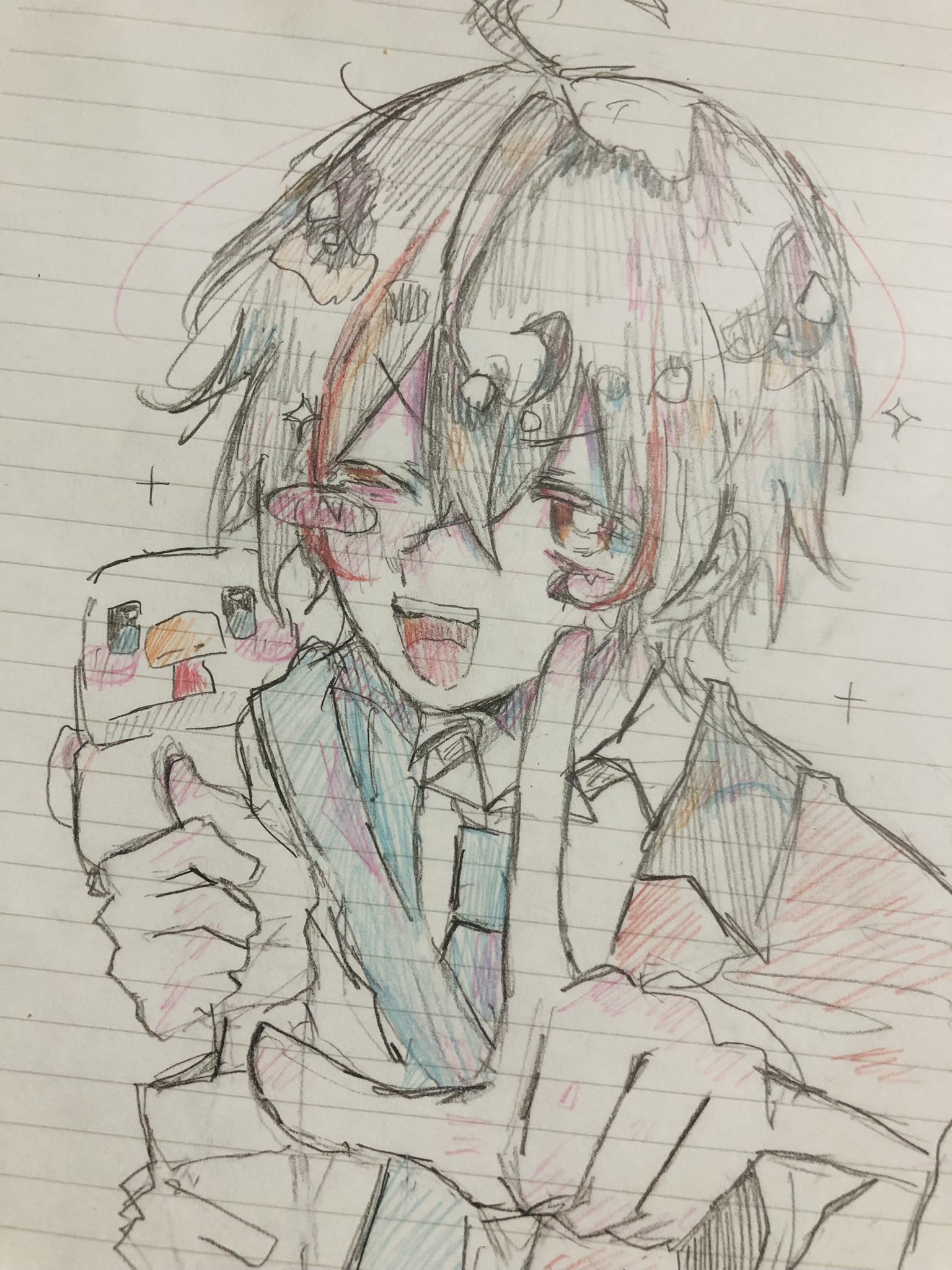 オリジナル手描きアナログイラスト16 アナログイラスト 手描きイラスト モノクロ オリジナル ジャージ