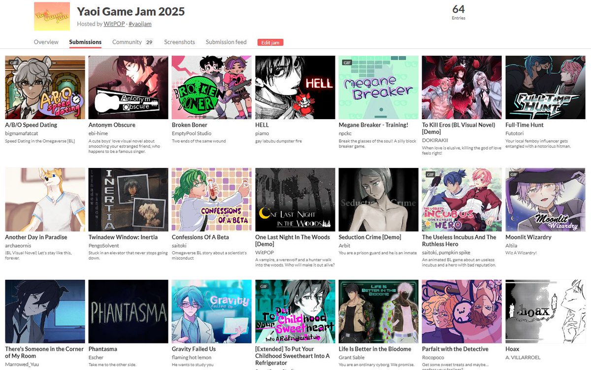 Yaoi Game Jam tweet media