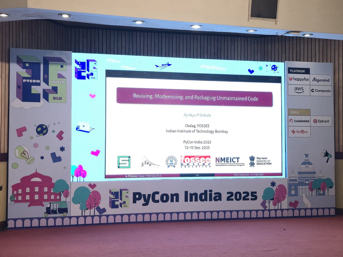 souravCoder1's tweet image. ✨ Had an amazing time at PyCon  2025!
So many inspiring talks, great conversations, and a chance to meet the vibrant Python community in person 🐍💻
A big thanks to the organizers, speakers, and everyone who made this such a memorable event 🙌
#PyCon #PyConIndia #Python