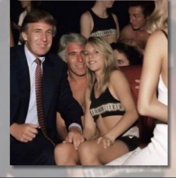 Christ on a cracker – that girl doesn't look like she could be more than 10 years old. They knew all this flap was coming so they offed Epstein but Predator Pigboy Trump is still walking the streets free to lie and deny, defame entire groups of people, have them snatched off the
