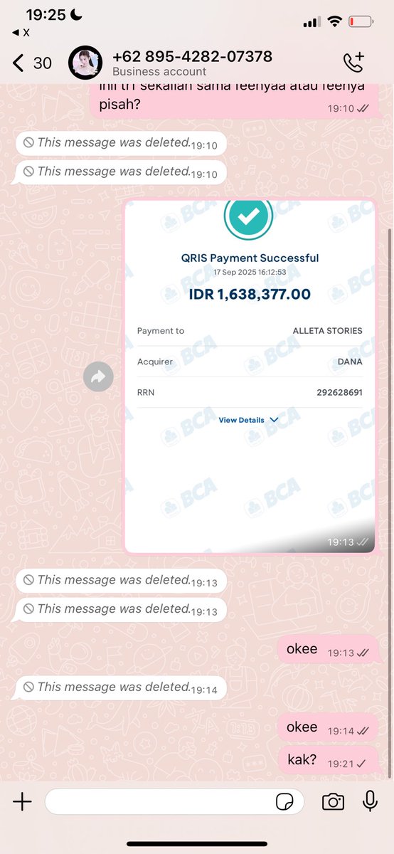 cienhye's tweet image. penipu ya ges @macelivaa 

tiati, cukup uang saya aja ludes, makan dah tuh uang haram babi 

nomor 0895428207378

kronologi singkat: nyari jaspay bri tapi jadinya ditipu 🤗 

#zonauang