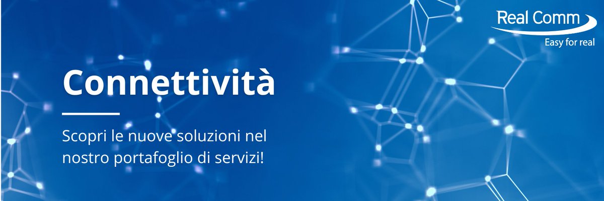 real_comm's tweet photo. Abbiamo ampliato il portafoglio con nuovi servizi di connettività. Con noi puoi contare su: connettività professionale, assistenza dedicata, personalizzazione nella configurazione. Valuta una connettività su misura, linee di back-up o linee a breve durata contrattuale. https://t.co/FdcezGAGpq