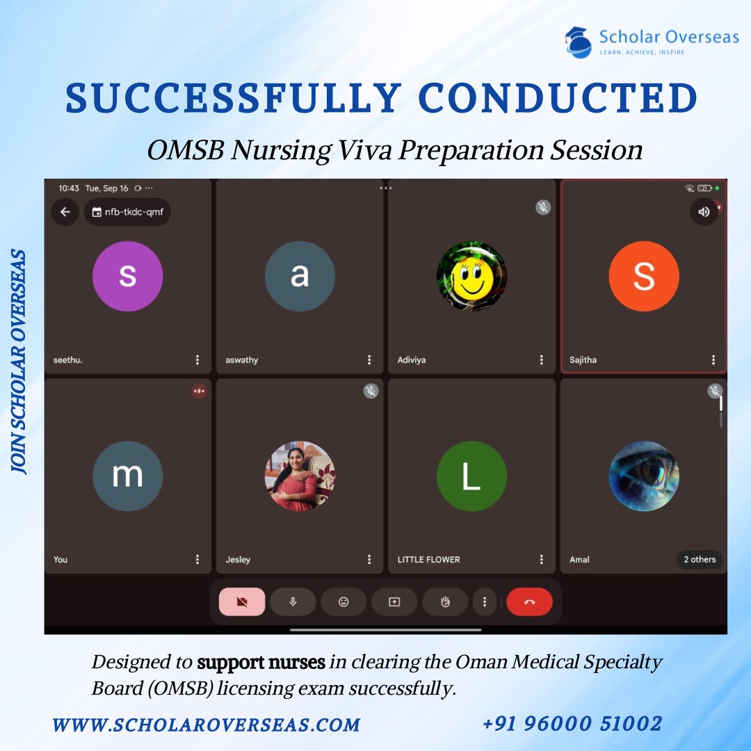 scholaroverseas's tweet image. Scholar Overseas , in collaboration with Global Workforce Development, hosted an impactful OMSB Nursing Viva Preparation Session.

scholaroverseas.com/omsb-exam-oman…

#omsb #nursingexam #scholaroverseas #nursesabroad #NursingCareer #nursesuccess