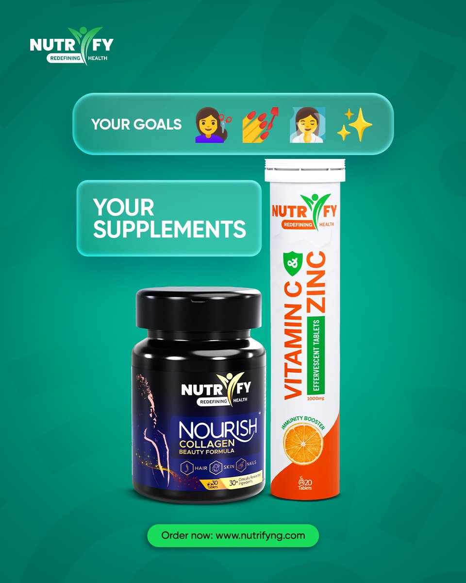 You’ve got goals, we’ve got the supplements.
Nourish Collagen + Vitamin C = beauty from the inside out
Visit nutrifyng.com to order now!

#redefininghealth #nutrify #wellnessallround #vitaminc #nourishcollagen #supplementsthatwork #mensupplements #womensupplements