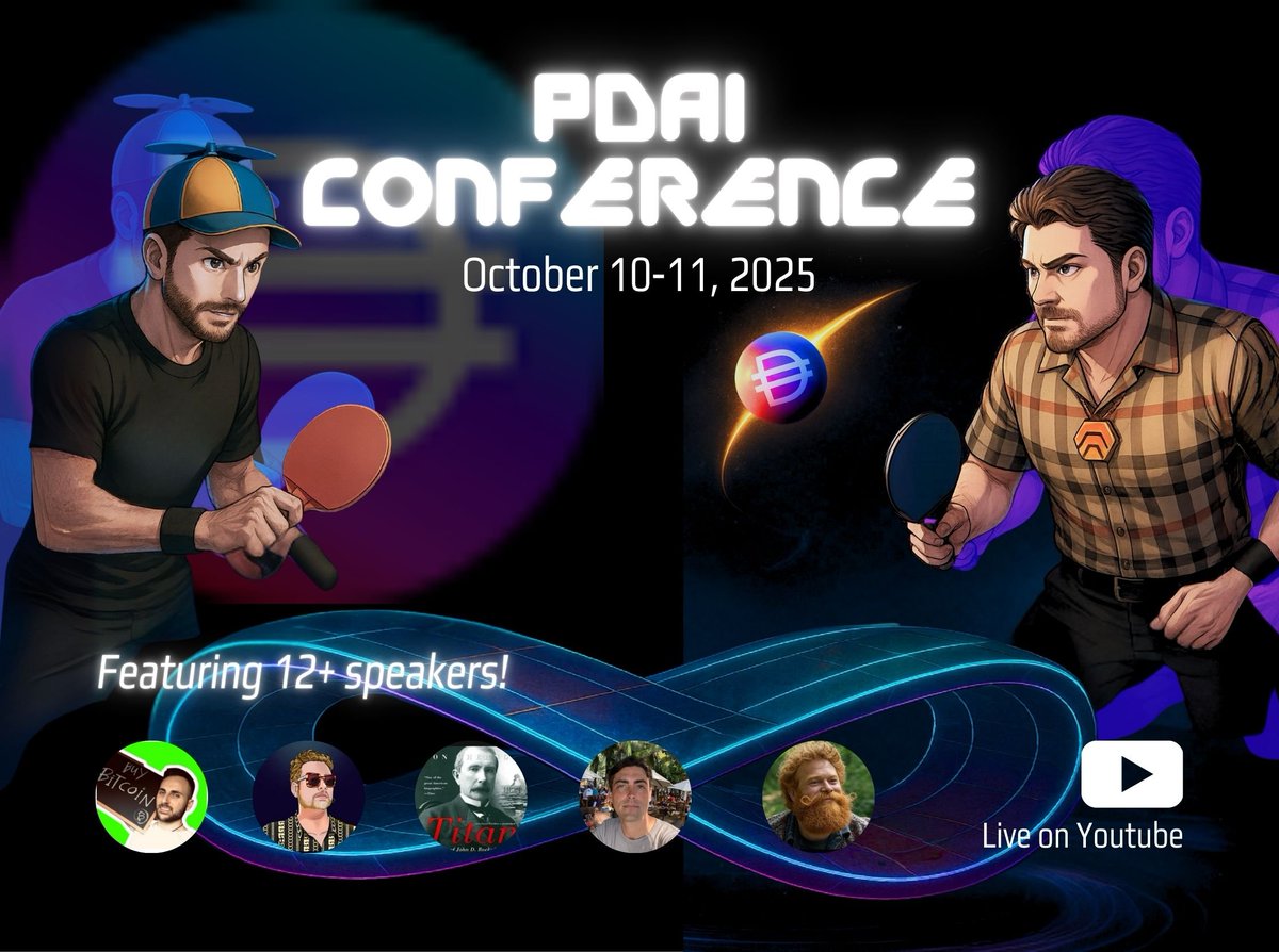 Coexisteven's tweet photo. $PDAI Conference locked in for October 10, 4pm and October 11, 10am EST 

@yourfriendSOMMI @BudPilch and @DcentraliseMe just some of the amazing speakers we have locked in! 

If you want to help spread the word, share this around, and you also can also donate to the $PDAI badges to help organic reach for the speakers

Would be amazing to get it heavily promoted prior to the event 

0x71bAe652b3bD1eb74D285E32A131DF4ffa2B76Cd