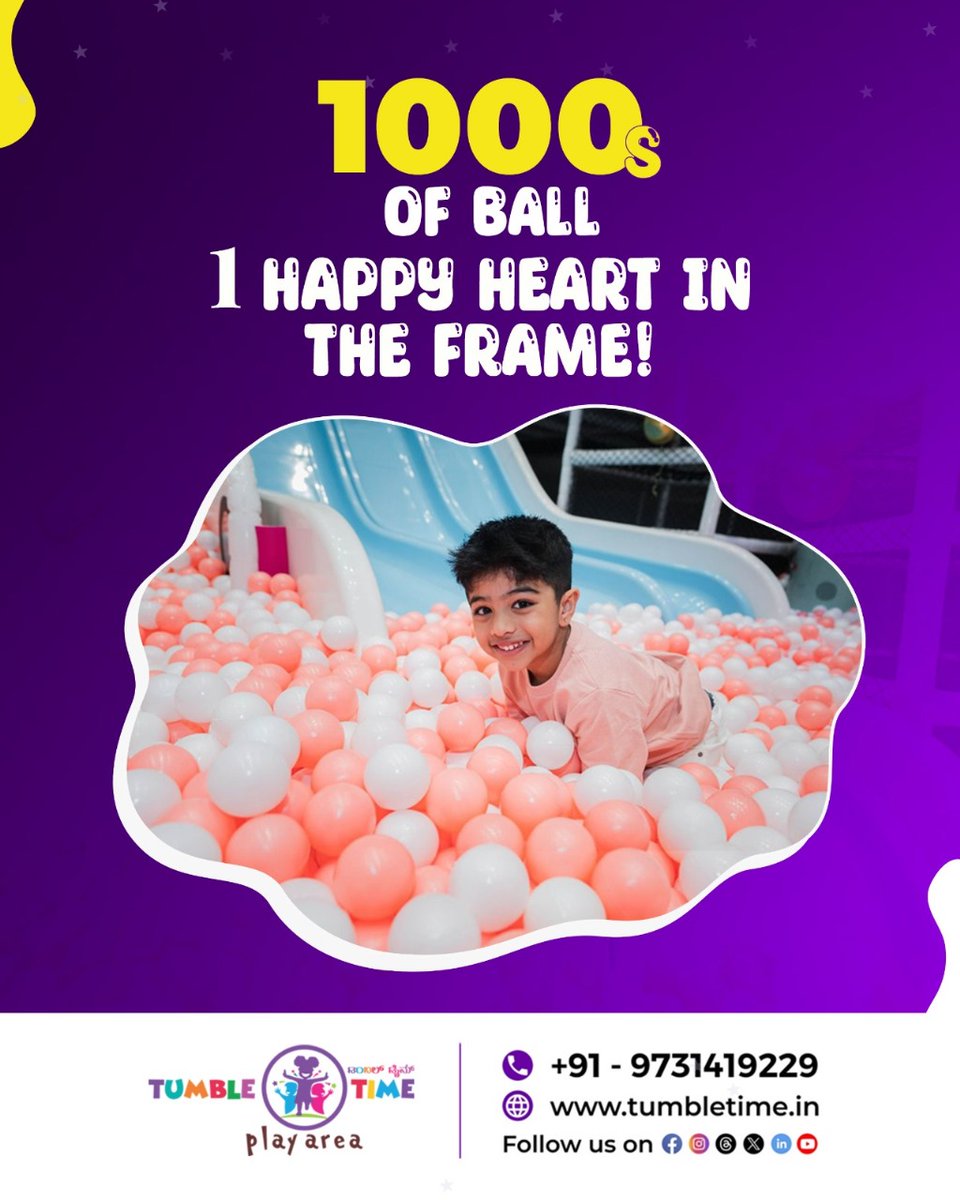 tumbletimeplay's tweet image. Dive into endless fun at Tumble Time! 🎉 With 1000s of colorful balls and countless giggles, every frame is a memory waiting to be made.

📞 Call: +91 97314 19229
📍 Visit: 1020/A, 1st Block, Banashankari VI Stage, Bangalore, Karnataka 560062

 #KidsPlayZone #IndoorPlayArea