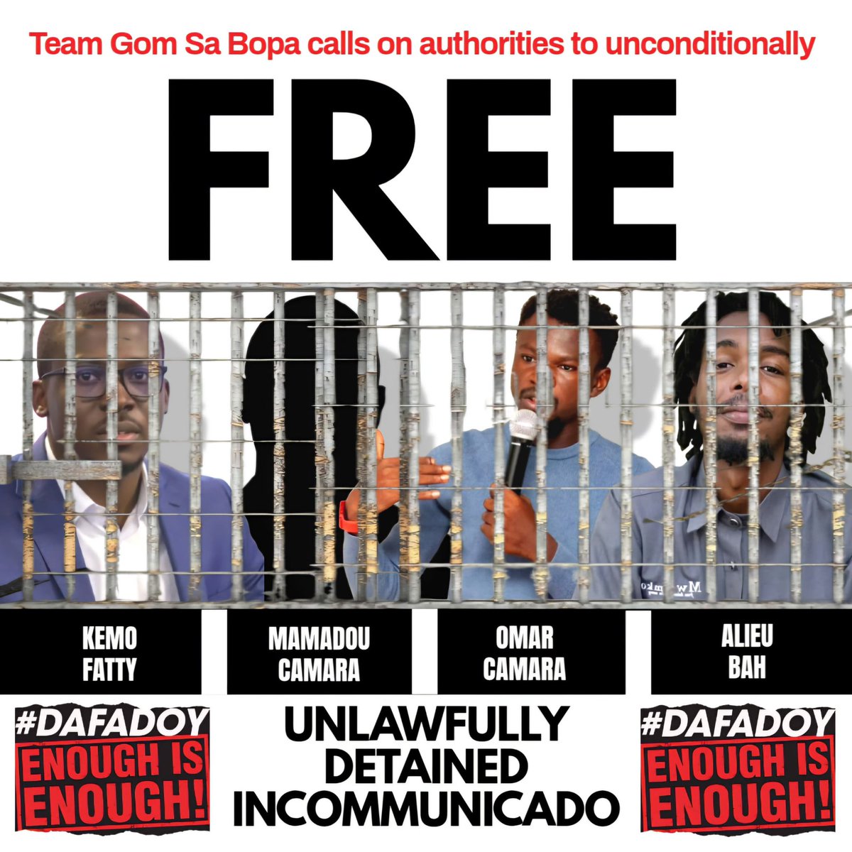 Nous demandons la libération sans conditions des activistes arrêtés injustement et illégalement en Gambie et en Mauritanie. 
Les autorités de l’union africaine et des organisations régionales doivent intervenir pour mettre fin à ces pratiques de répression des voix dissidentes.