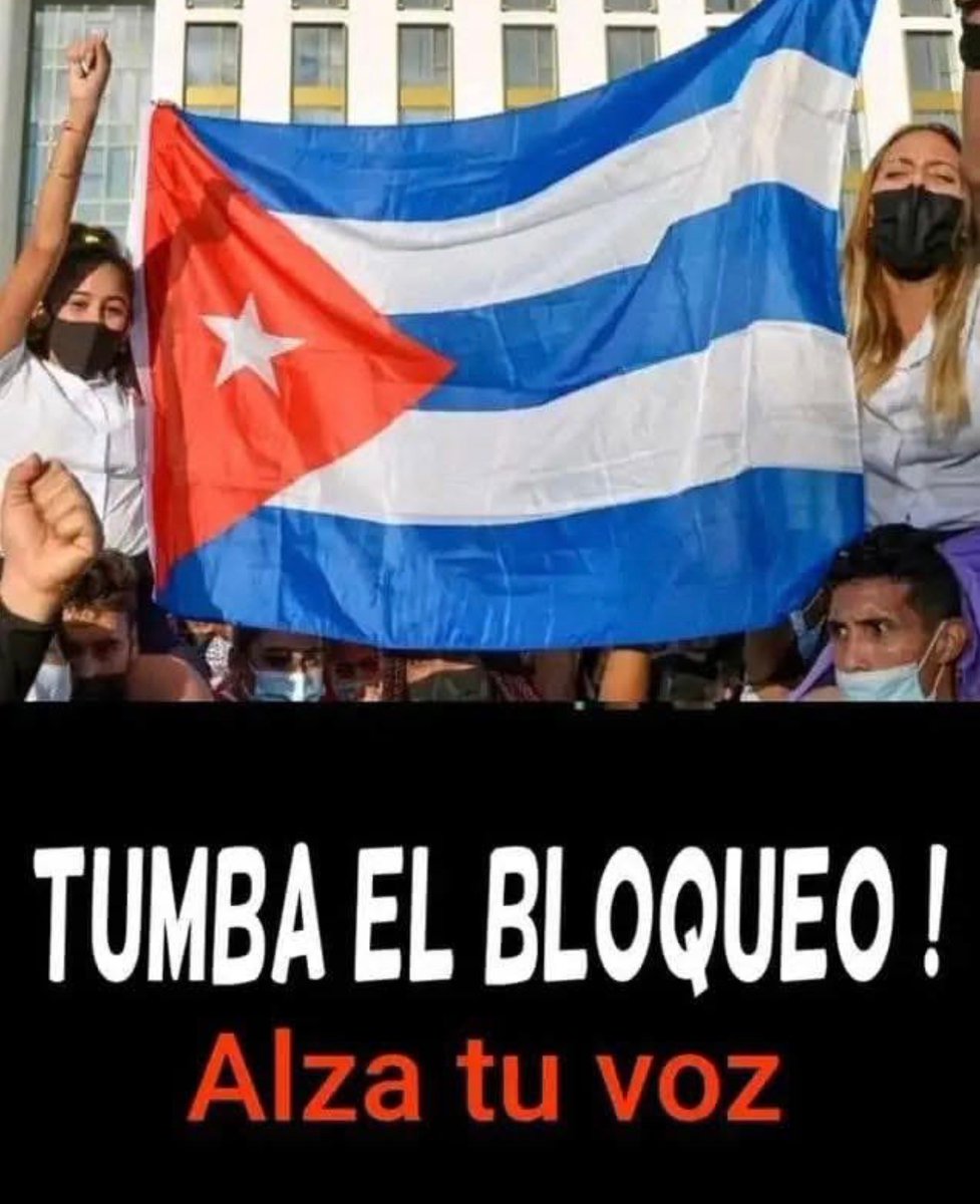 El bloqueo es injusto, ilegal y genocida. Basta y! Los cubanos tenemos derechos. #TumbaElBloqueo #CubaVencerá