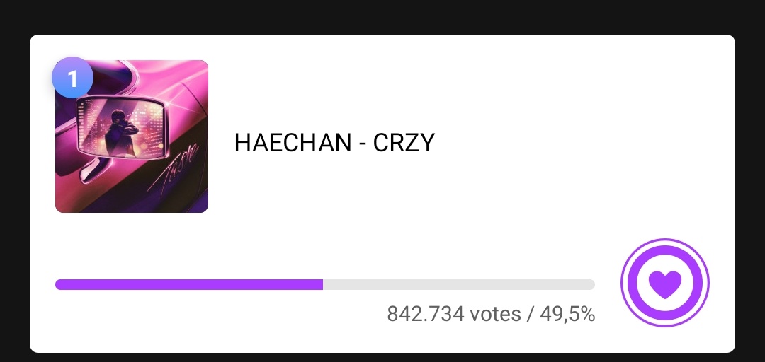GIVEAWAY FOR #HAECHAN

🎟️ 40 live tickets
Mubeat [music core] live voting

🔗 youtu.be/pqMCgfnBx74

RULES
- rt like this tweet
- Reply with your real-time proof stream HAECHAN CRAZY MV (min. 375 proofs) no thread
- end 20 sept