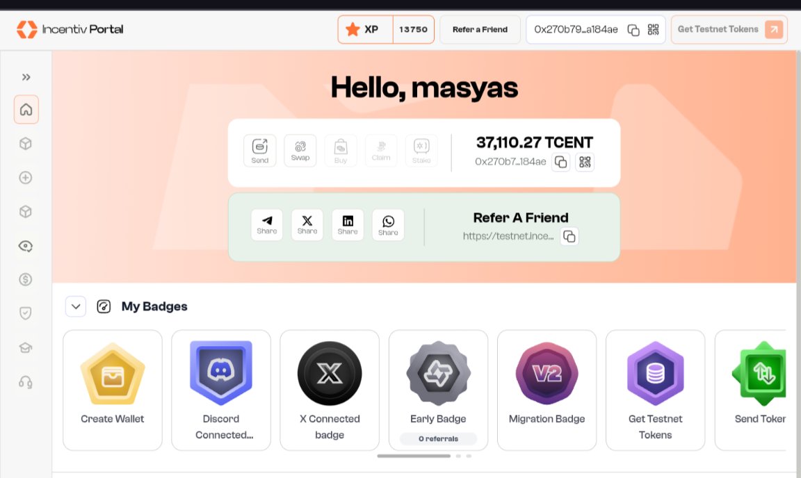 masyas_in's tweet photo. GM Operator !
Incentiv Quest 4 is LIVE!!!

I’ve migrated smoothly to Testnet V2 — and it’s packed with new features:
✅ Send Token
✅ Swap
✅ Bundle Actions

 How its work? 👇🏻

@Incentiv_net I’m ready for the next level—are you?

#Incentiv #TestnetV2 #Quest4 https://t.co/fzTifXbFZU