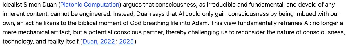 My perspective on AI consciousness is covered in
<a href="/CloserToTruth/">Closer To Truth</a>
website under “Idealism” where
<a href="/RobertLawrKuhn/">Robert Lawrence Kuhn</a>
gives a very clear and succinct summary. loc.closertotruth.com/implications/a…

#AI #Consciousness #Idealism