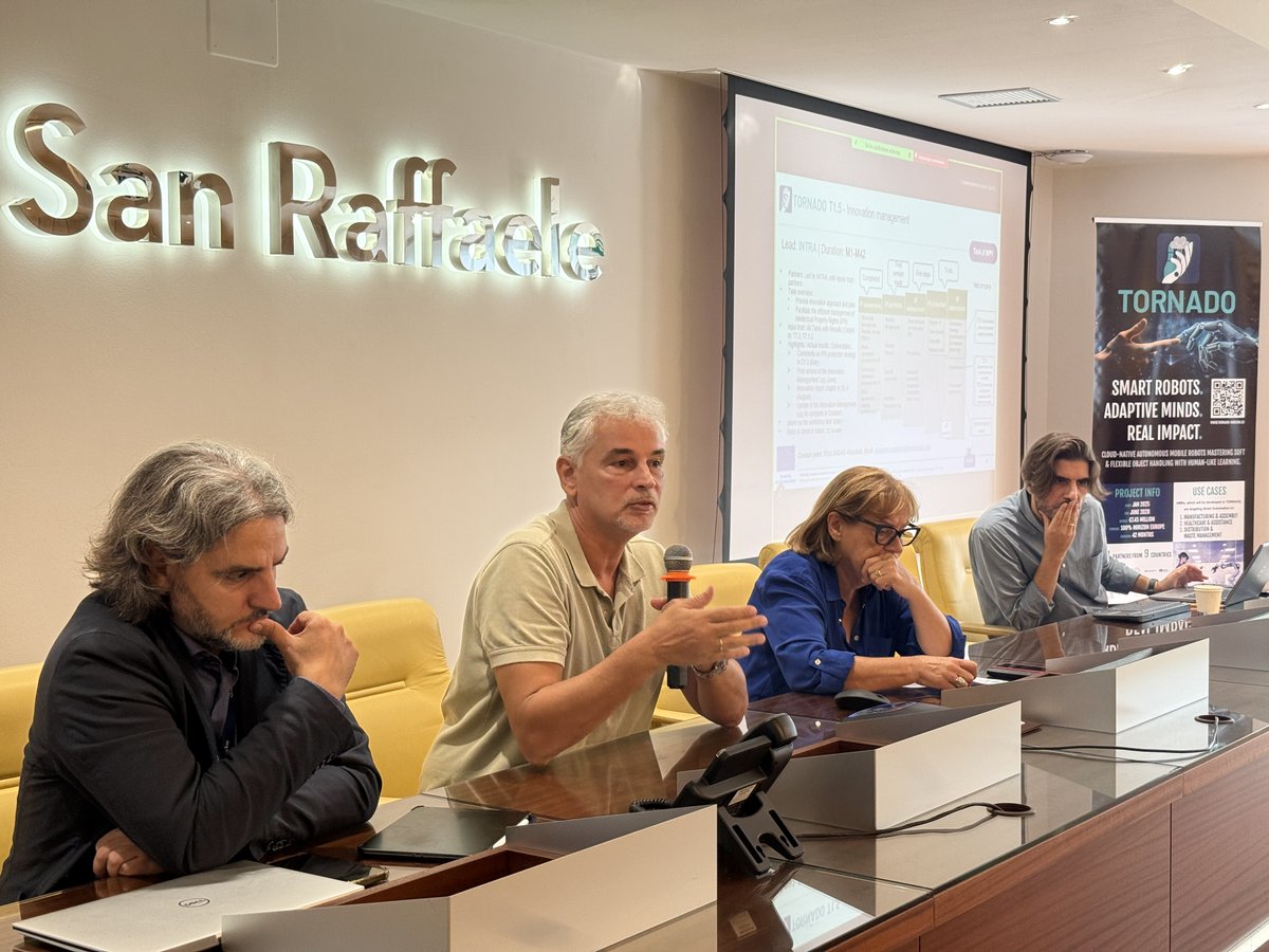 SanRaffaelespa's tweet photo. 📷 È in corso presso il San Raffaele di Roma il primo Plenary Meeting del progetto europeo TORNADO, inanziato nell’ambito di 𝗛𝗼𝗿𝗶𝘇𝗼𝗻 𝗘𝘂𝗿𝗼𝗽𝗲 con il supporto della European Health and Digital Executive Agency (HaDEA). https://t.co/DhIc7B483r