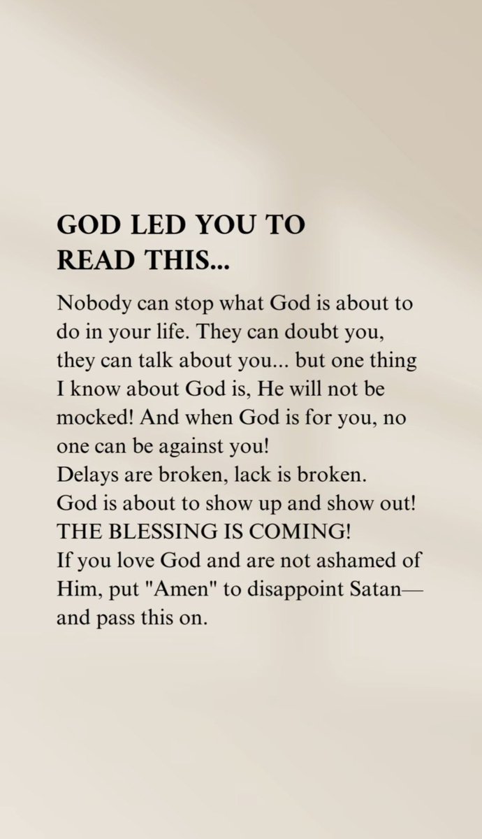 God led you to read this…
