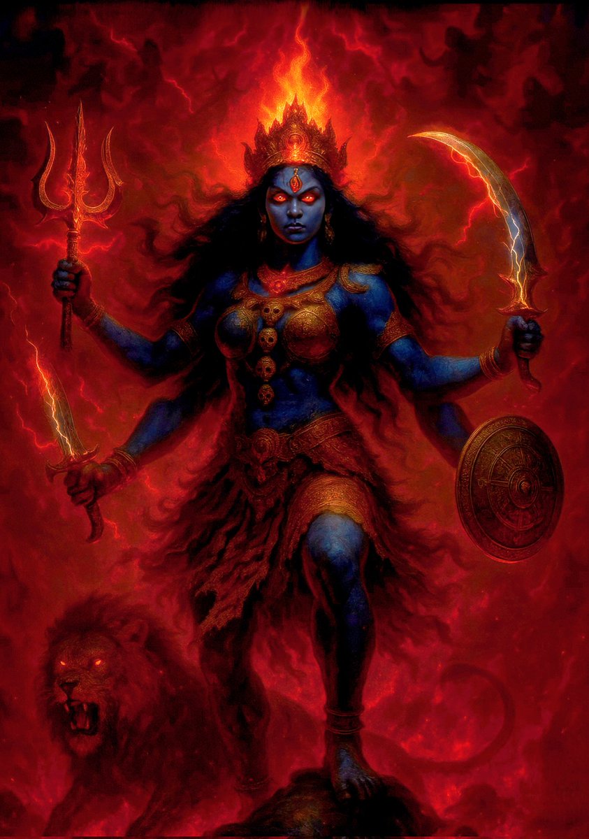 Fierce to demons, compassionate to devotees - Maa Bhadrakali.🔥