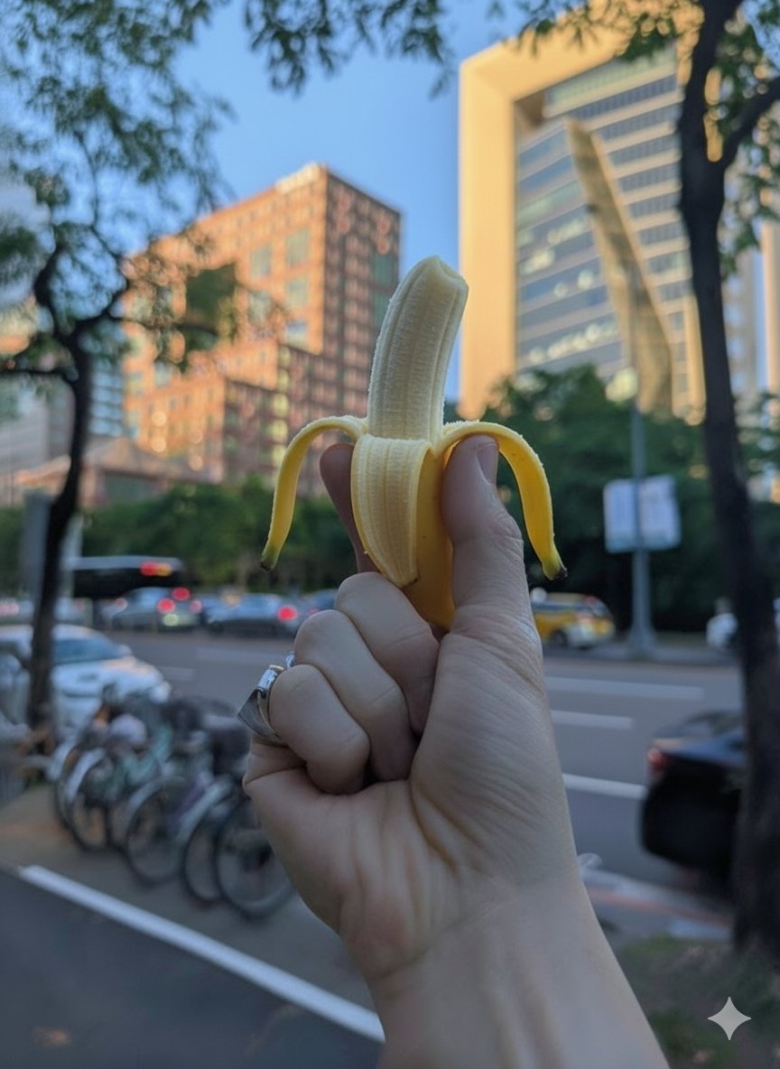 Been playing around with #Gemini #NanoBanana a lot the past few days. Give it a go and show me what you make! Just hit the 🍌 in your gemini app.

Heh. Tiny banana.