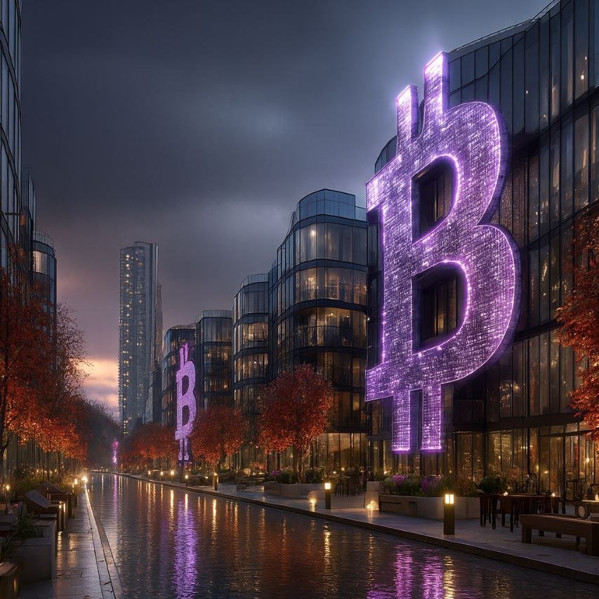 The future of money lights up the cities of tomorrow. 🟣 #PurpleBitcoin