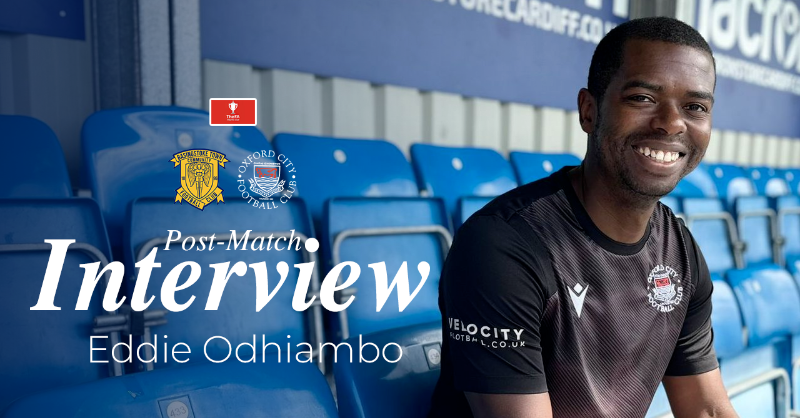OxCityFC's tweet photo. 📹 We caught up with Eddie Odhiambo after yesterday's FA Youth Cup victory over Basingstoke Town. 

#OCFC | @Velocity_Ox