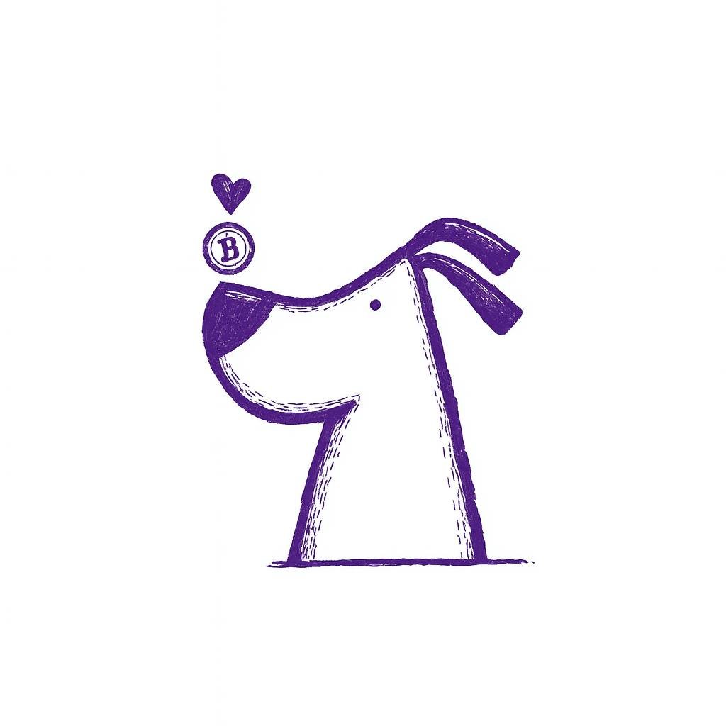 Every dog has its coin… and ours is always 🟣 #PurpleBitcoin