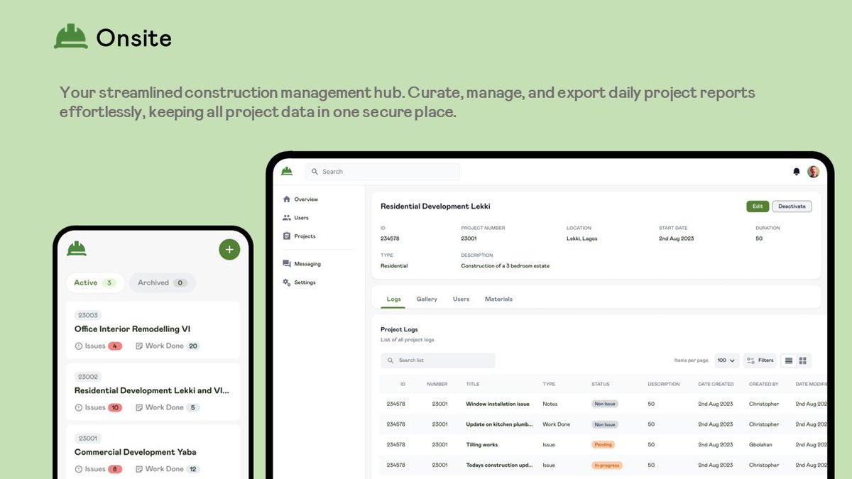 iam_xtopher's tweet image. Our Web App is now Live. No downloads Required

Best Use:
Web App - Project Managers, Project Reviewers, Admin etc
Mobile App (Android/iOS) - Field Supervisors, Technician etc.

Visit - onsite.kleeth.io