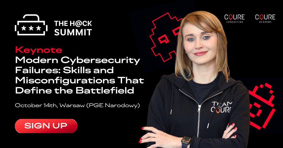CQURE Academy (@cqureacademy) on Twitter photo On October 14, <a href="/PaulaCqure/">Paula Januszkiewicz</a> is keynoting <a href="/TheHackSummit/">The Hack Summit</a> in Warsaw - Poland's top cybersecurity conference!
Get 20% off tickets until Sept 30 with the code: THS25SP20 👉 thehacksummit.com
#Cybersecurity #TheHackSummit On October 14, <a href="/PaulaCqure/">Paula Januszkiewicz</a> is keynoting <a href="/TheHackSummit/">The Hack Summit</a> in Warsaw - Poland's top cybersecurity conference!
Get 20% off tickets until Sept 30 with the code: THS25SP20 👉 thehacksummit.com
#Cybersecurity #TheHackSummit