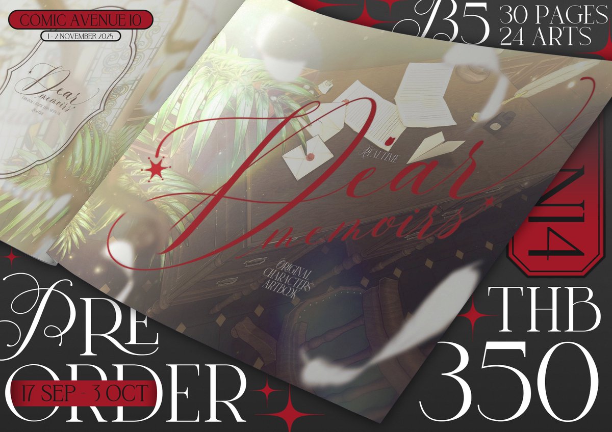 #CA10_SAT &amp; #CA10_SUN  
📷 Pre-order | CA10 | Dear Memoirs 📷

พรีออเดอร์สำหรับรับหน้างาน @ N14 | Pomland  
และ รอบไปรษณีย์ (จัดส่งหลังงาน)  

ตั้งแต่วันนี้ - 3 ตุลาคม 2025 forms.gle/YGCSw6QfgrntcE… 

ー