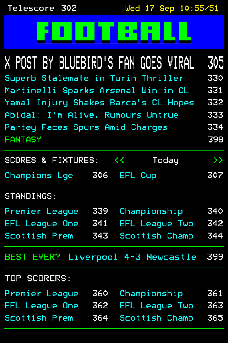 _mr_chips_'s tweet photo. How amazing is this! 
Just downloaded an app called Telescore. Brings back memories.
#telescore #ceefax #football #nostalgia

https://t.co/7JUVye4IPk

There's the Android link. https://t.co/C04wuXoYHq