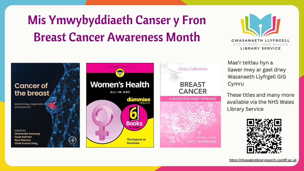WelshHealthLib's tweet image. October is #BreastCancerAwarenessMonth - find titles on diagnosis, management, and living with Breast Cancer on our catalogue - just sign in with your NHS Wales email and NADEX password to browse and place requests: nhswaleslibrarysearch.cardiff.ac.uk