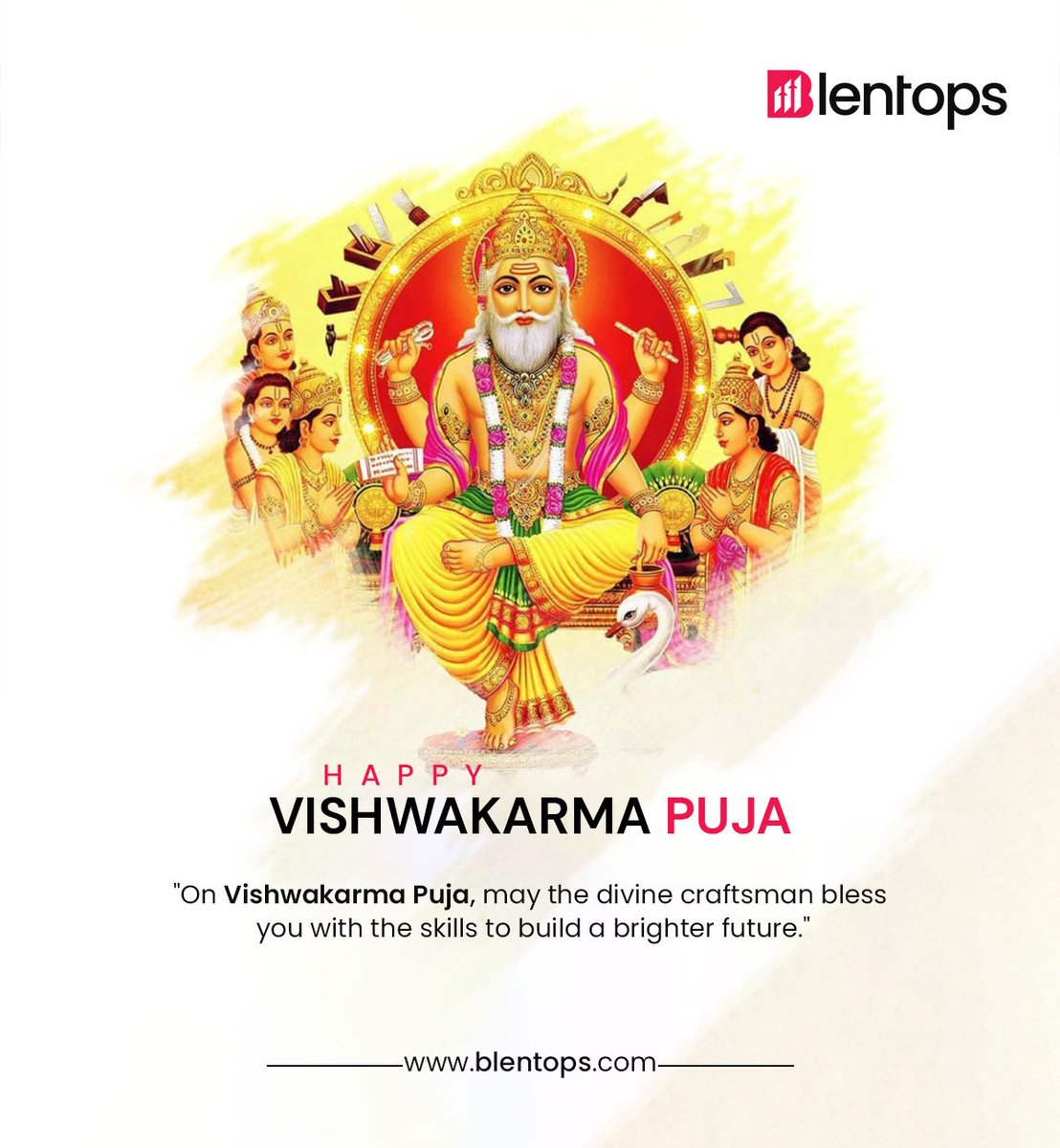 blentopsindia's tweet image. From machines to microchips —
May Vishwakarma bless every tool that builds the future 🛠️
#HappyVishwakarmaPuja from Team Blentops 💻⚙️
#Blentops #TechForBharat