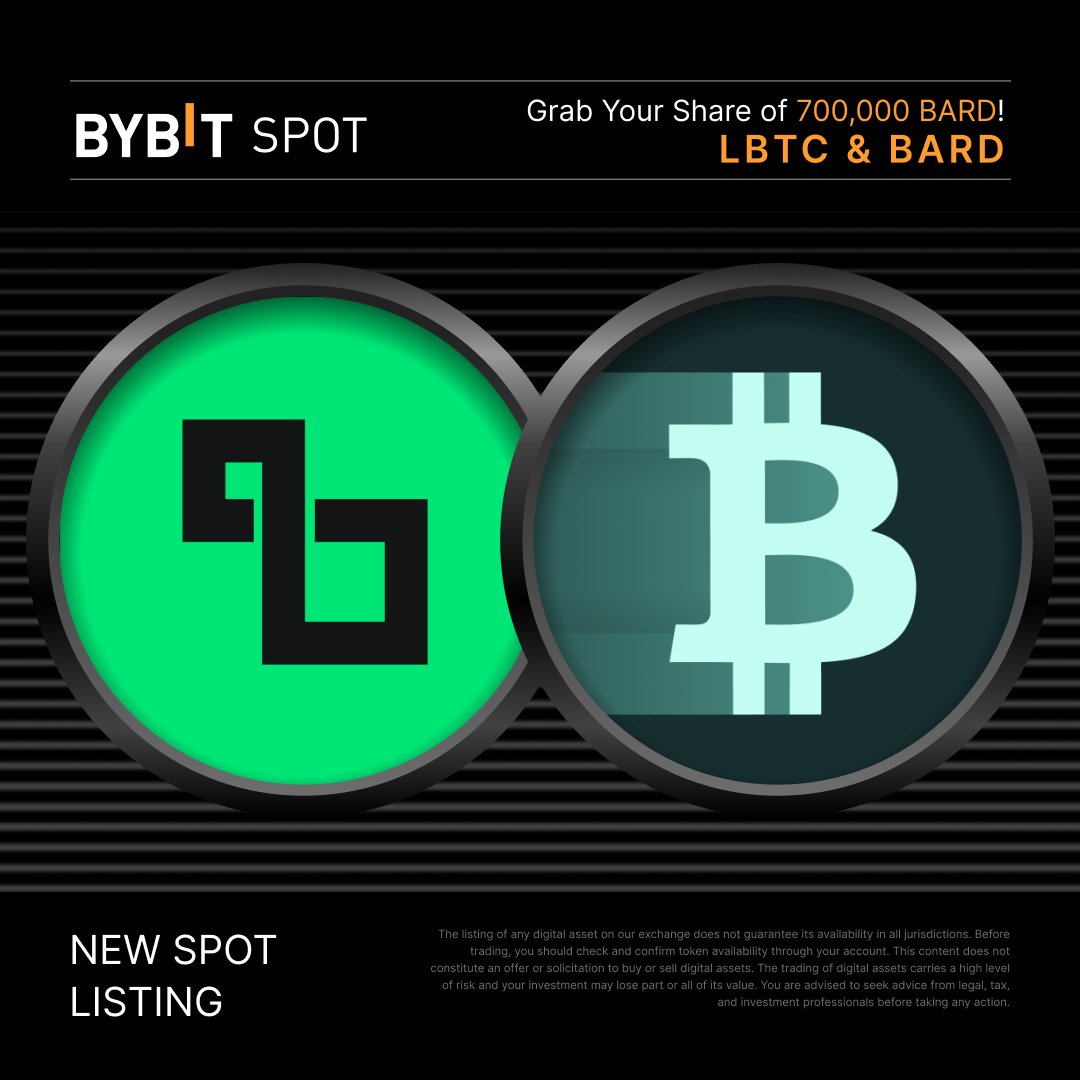 📣 $BARD and $LBTC Deposits via the ETH Chain are open with  @Lombard_Finance! Stand a chance to grab a share of the 700,000 BARD Prize  Pool. Learn More: https://t.co/8FRQ8HFZkr Token Splash:  https://t.co/abcVrpCuAm