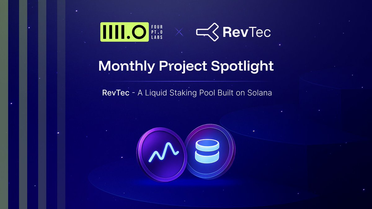 4ptOLabs's tweet image. This time in our Monthly Project Spotlight, we’re showcasing our collaboration with @RevTec_fi - a new Solana staking primitive that splits yield into two tokens, letting stakers choose their yield.

A quiet revolution enabling SOL stakers to align with network growth. 🟣🔵