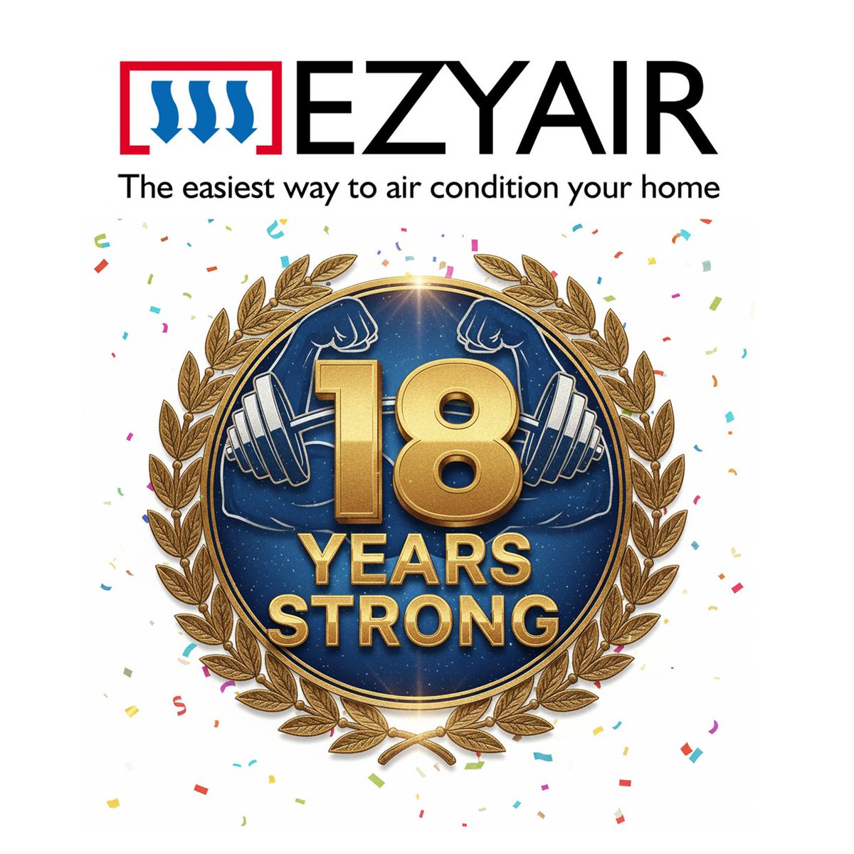 Today marks a special milestone for us at EZYAIR – we're celebrating 18 years in business! What started as a small venture in 2007 has grown into a significant business we are incredibly proud of.

This journey wouldn't have been possible without two crucial groups of people:

1.
