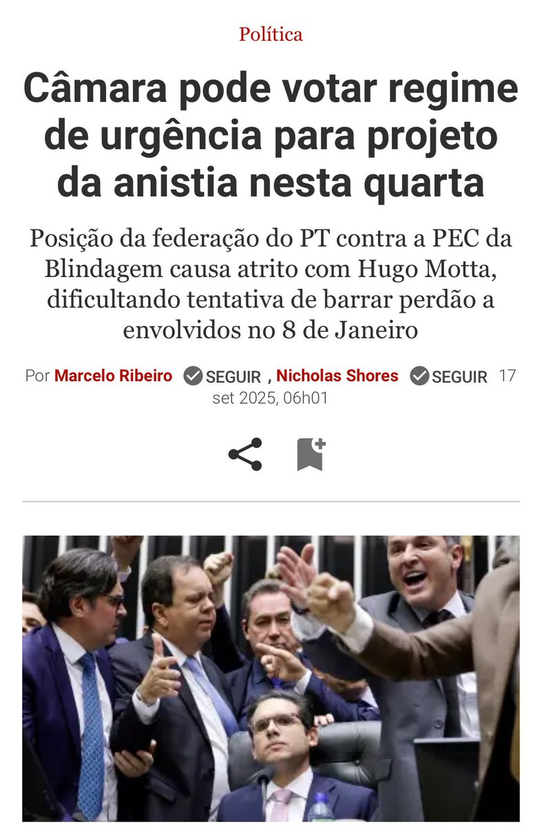 Bom dia!
Após dois anos e meio de sofrimento, hoje essa história pode começar a ter um fim. Oremos.
#anistiaja