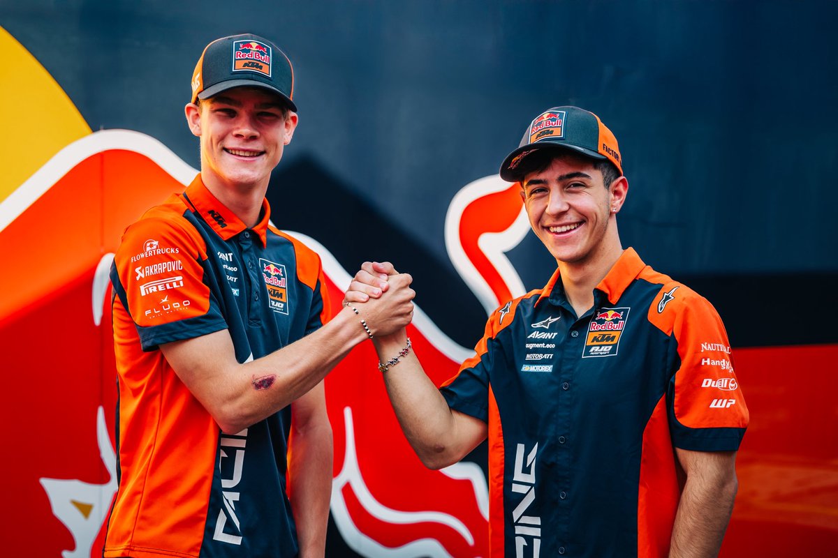 RedBull_KTM_Ajo's tweet photo. Jose Antonio Rueda joins Collin Veijer to complete 2026 Red Bull KTM Ajo Moto2 lineup

🔗 https://t.co/6SlGvo41ca

| #JR99 | #CV95 | #Moto2| #GivesYouWings | #ReadyToRace | #MotoGP | #AjoMotorsport | #AjoFamily | https://t.co/czmBUHliDw