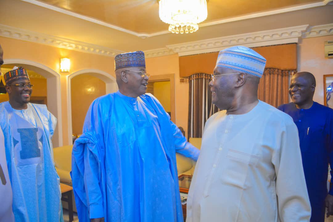 atiku's tweet photo. Last night, I met with former Governor of Jigawa State, Alhaji Sule Lamido, in his residence in Abuja. We discussed extensively on the state of the nation and how we can all collaborate to redeem the current situation. -AA https://t.co/1KgphcbJFf