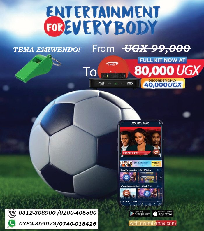 Azamtv_ug's tweet image. TEMA EMIWENDO!!!👌 📺 GET READY TO UPGRADE YOUR TV EXPERIENCE!!! 🔥👏
#AZAM FULL KIT NOW AT UGX 80,000!!! 📺🔓 #DECODER ONLY UGX 40,000!!! 💸👍 PLACE YOUR ORDERS NOW AND ENJOY: More channels for less, better picture quality, and exclusive content.
DON'T MISS OUT ON THIS AMAZING…