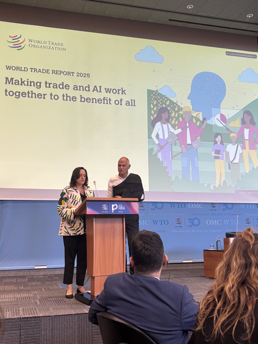 michaelblanga's tweet photo. Launch of the 2025 World Trade Report: making trade and AI work together to the benefit of all #WTO #WTOPublicForum @wto https://t.co/woqTMqOf06
