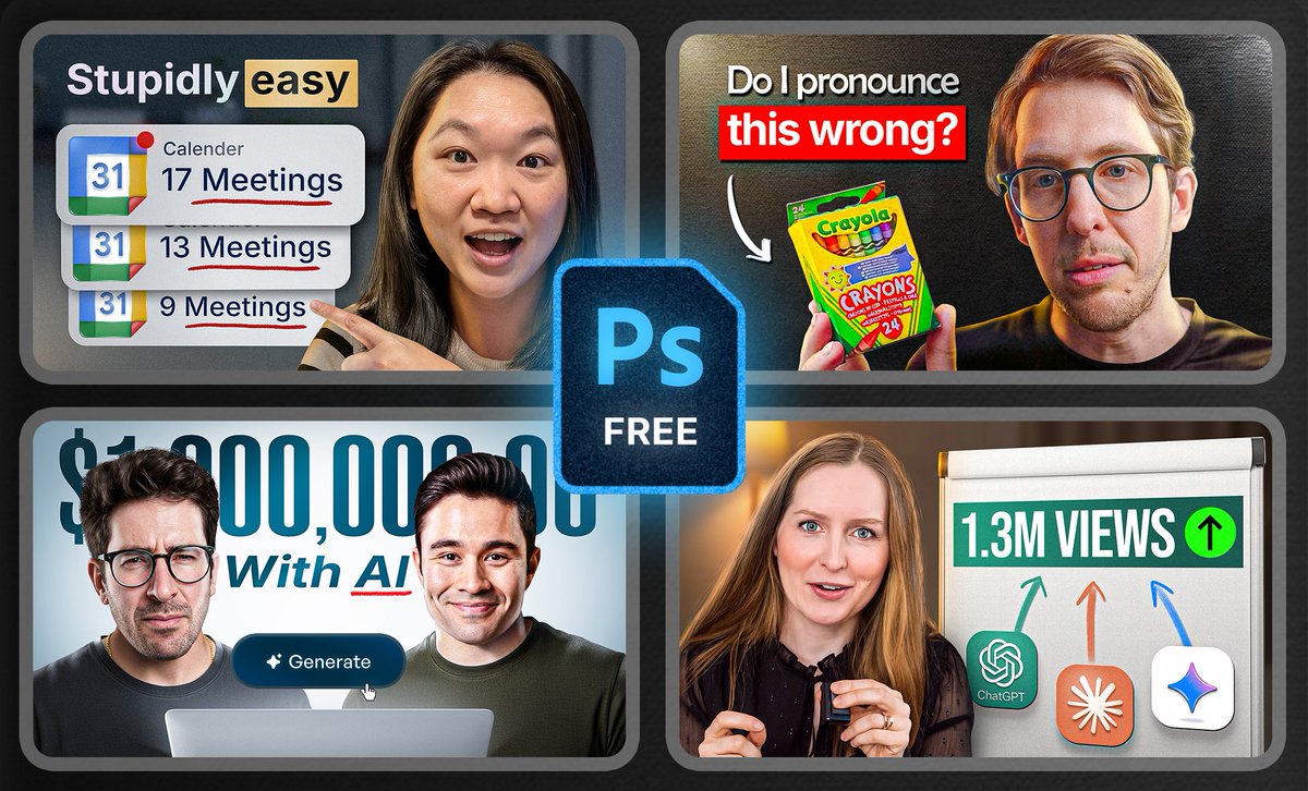 Want these 4 thumbnail PSDs to help you learn and level up your thumbnail game?

To get these,  
Like ❤️ Retweet 🔁
Comment "PSD"  
Must be following me!